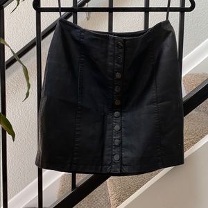 Black Leather Skirt